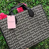 TOTE JUICY GRIS C/ NEGRO LINEA VERTICAL AL CENTRO