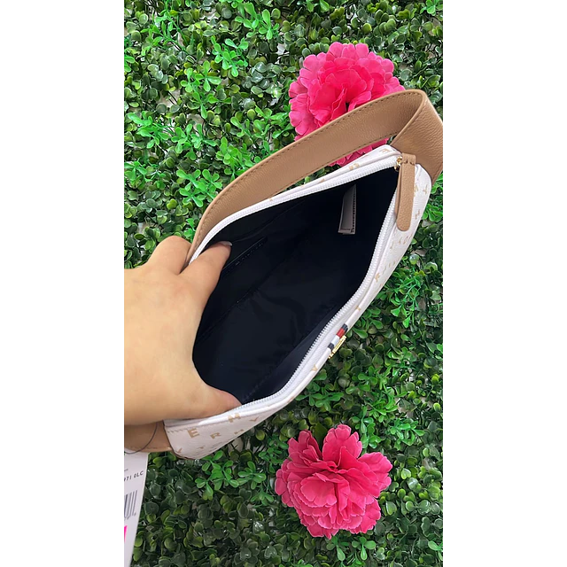 CARTERA LUNA TOMMY BEIGE C/BLANCO