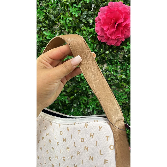 CARTERA LUNA TOMMY BEIGE C/BLANCO