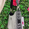 CARTERA DE HOMBRO GUESS GRIS C/NEGRO