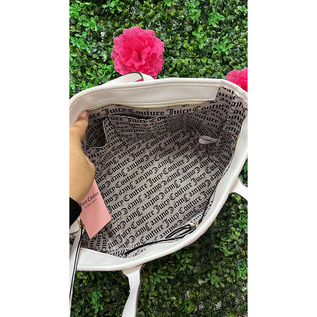 TOTE JUICY BLANCO CON GUINDAS