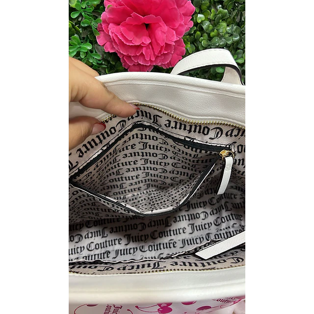 TOTE JUICY BLANCO CON GUINDAS