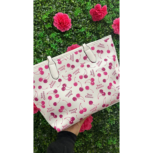 TOTE JUICY BLANCO CON GUINDAS