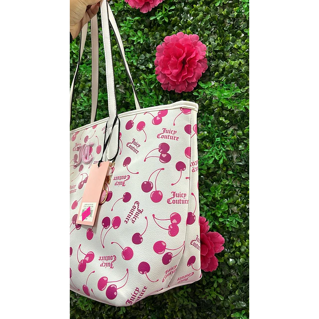 TOTE JUICY BLANCO CON GUINDAS