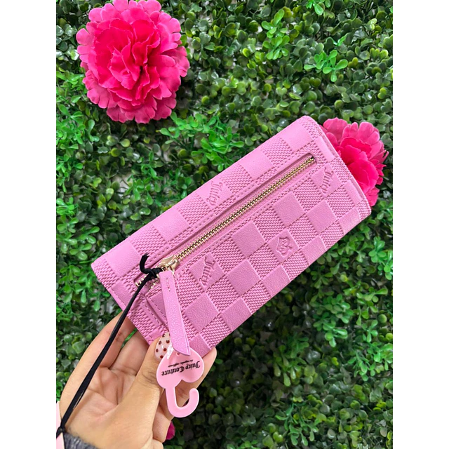 BILLETERA JUICY ROSADA LARGA CORONAS