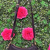 CARTEA LUNA GUESS NEGRA LOGO DORADO DOBLE CORREA