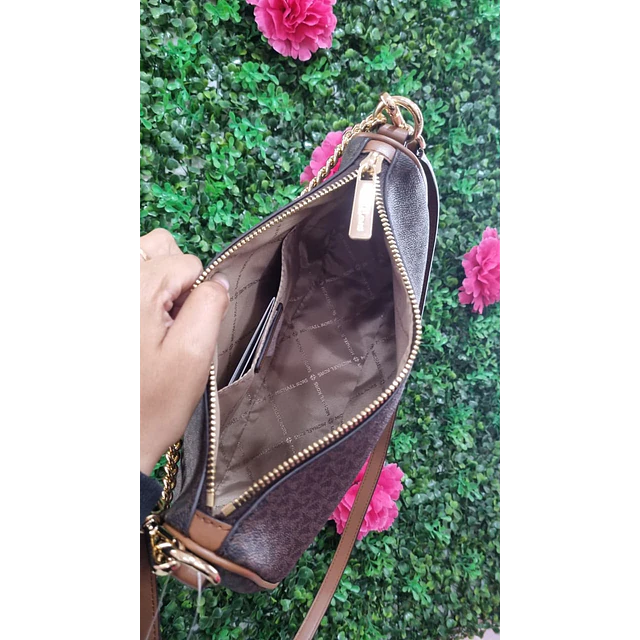 CARTERA MK CAFE CORREA LARGA + CORREA DE CADENA CORTA