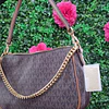 CARTERA MK CAFE CORREA LARGA + CORREA DE CADENA CORTA