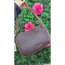 CARTERA MK CAFE CORREA LARGA + CORREA DE CADENA CORTA