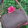 CARTERA MK CAFE CORREA LARGA + CORREA DE CADENA CORTA