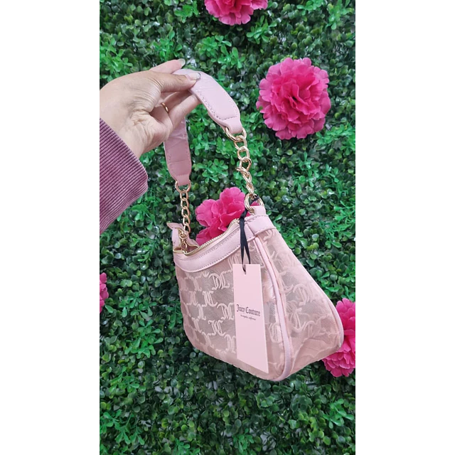 CARTERA DE HOMBRO JUICY ROSA TRANSPARENTE