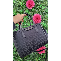 CARTERA TOMMY HILFIGER NEGRA MONOGRAMO