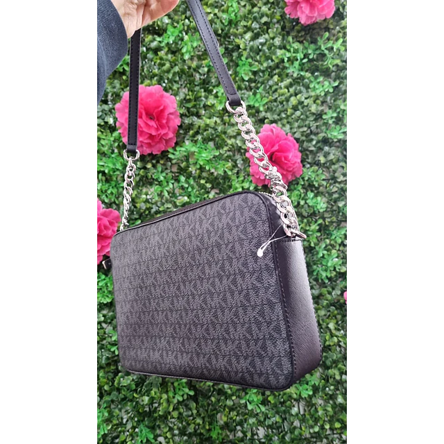 CROSSBODY MK RECTANGULAR NEGRO MONOGRAMO (MODULO)