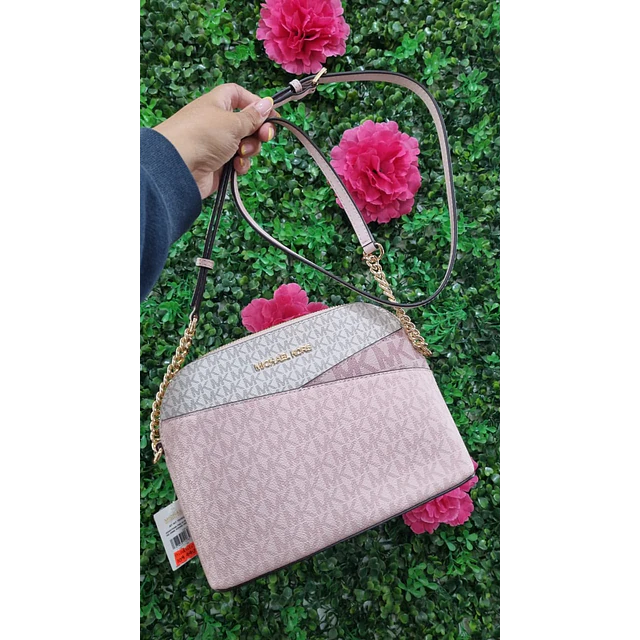 CROSSBODY MK OVALADO TRICOLOR ROSA (MODULO)
