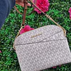 CROSSBODY MK OVALADO VAINILLA/CAFÉ (MODULO)