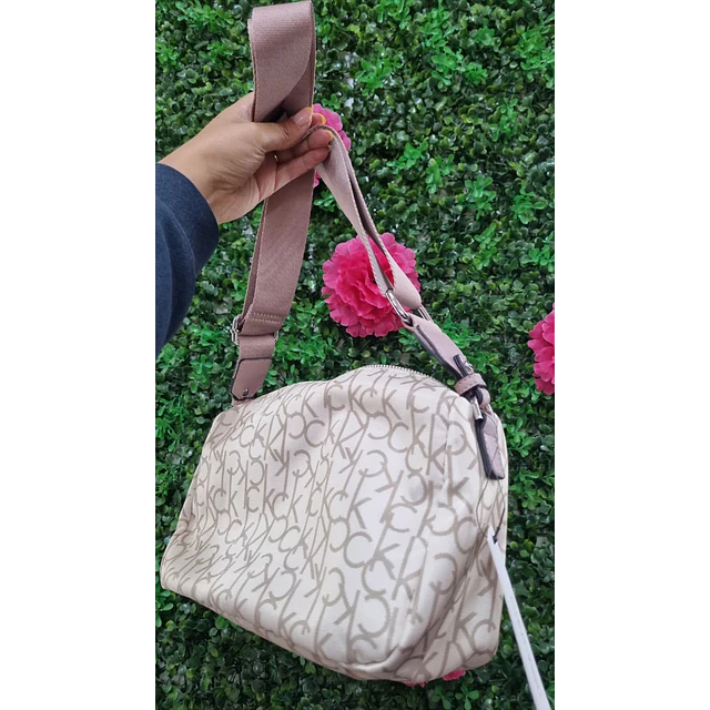 CROSSBODY CK BLANCO C/ ROSA (MODULO)
