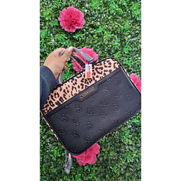 COSMETIQUERO DE VIAJE VS NEGRO + LEOPARDO