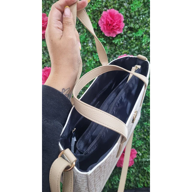 TOTE MEDIANO TOMMY HILFIGER VAINILLA