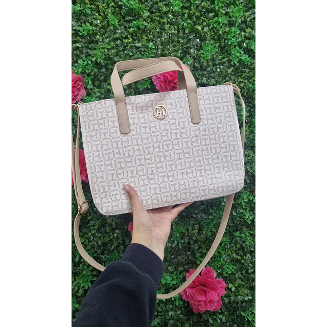 TOTE MEDIANO TOMMY HILFIGER VAINILLA