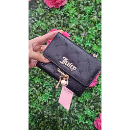 BILLETERA JUICY NEGRA DETALLES CHARMS