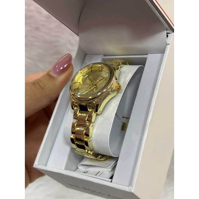 RELOJ POLO DORADO MUJER