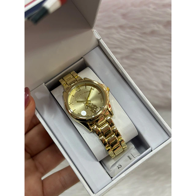 RELOJ POLO DORADO MUJER