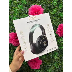 AUDIFONOS NEGROS GUESS LOGOS