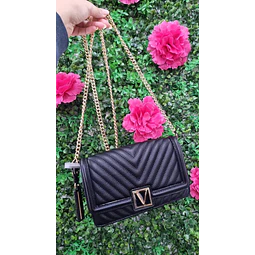 CROSSBODY VS NEGRO CON TAPA LOGO V