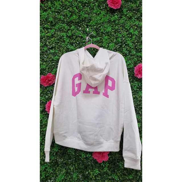POLERON GAP VIRAL OUTLET BLANCO TALLA L