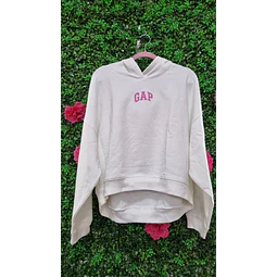 POLERON GAP VIRAL OUTLET BLANCO TALLA L