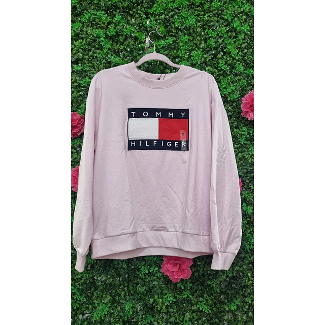 POLERON TOMMY ROSADO SIN GORRO TALLA M