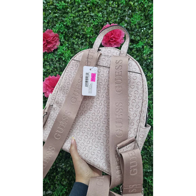 MOCHILA GUESS ROSA DOBLE CIERRE