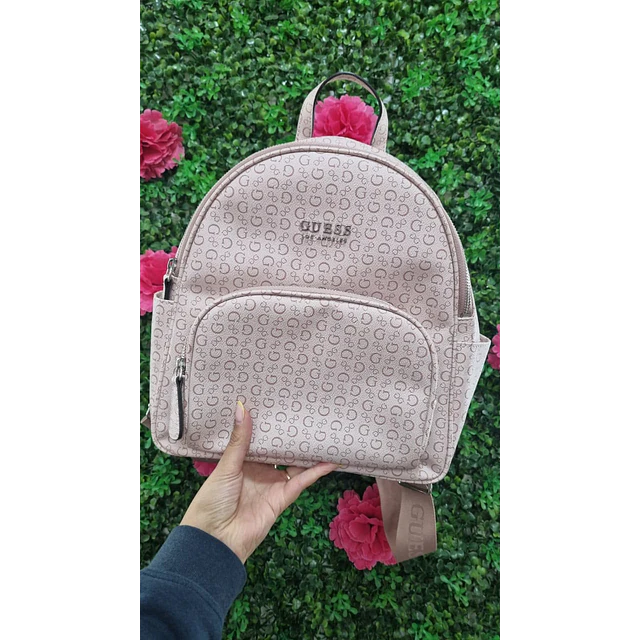MOCHILA GUESS ROSA DOBLE CIERRE