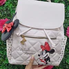MOCHILA DISNEY MINI BLANCA CON BROCHE