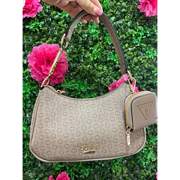 CARTERA DE HOMBRO GUESS CAFE CON MONEDERO