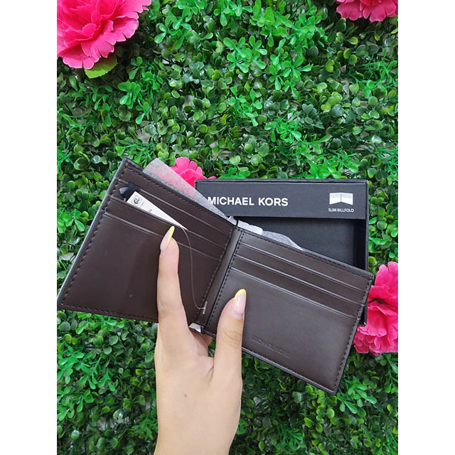 BILLETERA MK CAFÉ MONOGRAMO