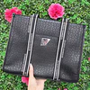 TOTE GUESS CUADRADO MONOGRAMO FRANJAS DE TELA