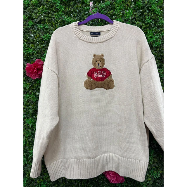 SWEATER BEIGE OSITO TALLA L