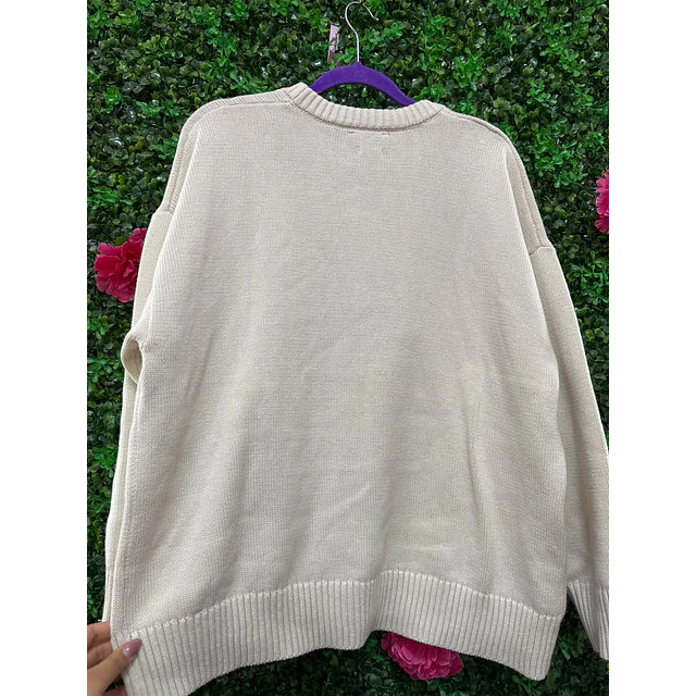 SWEATER BEIGE OSITO TALLA L