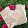 BOLSO VS LONA BEIGE C/ ROSA