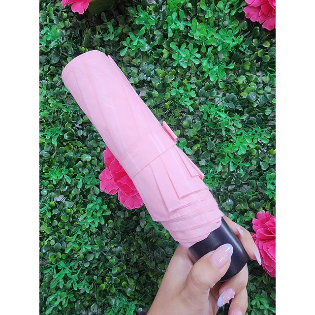 PARAGUAS VS ROSADO LINEAS BLANCAS DELGADAS