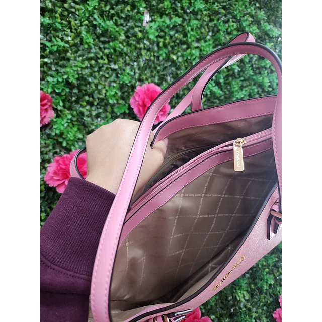 TOTE MK TRICOLOR ROSADO