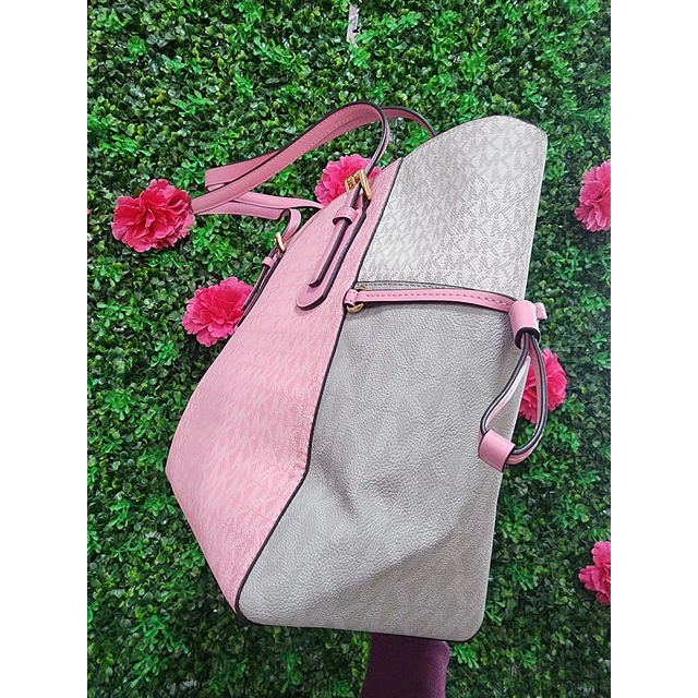 TOTE MK TRICOLOR ROSADO