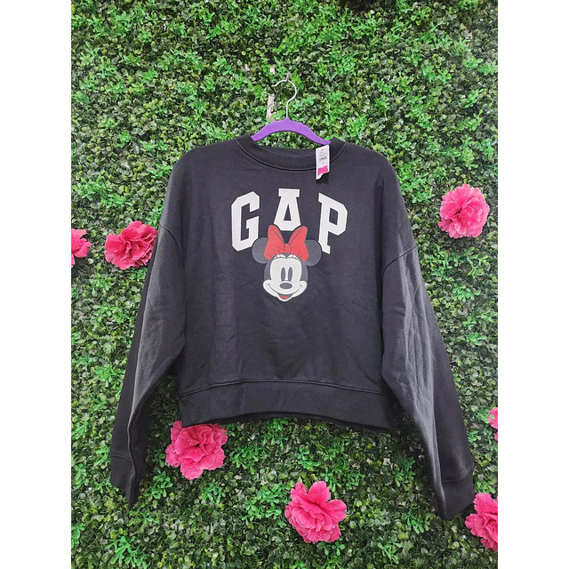 POLERON MINNIE NEGRO TALLA S