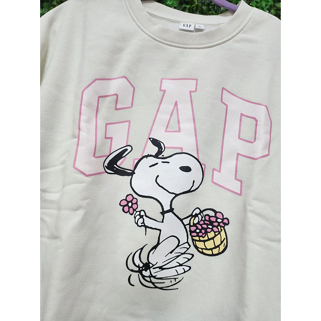 POLERON GAP SNOOPY FLORES TALLA L