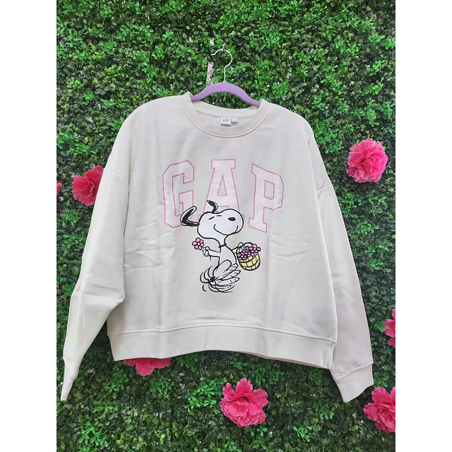 POLERON GAP SNOOPY FLORES TALLA L