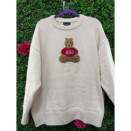 SWEATER GAP BEIGE OSITO TALLA S