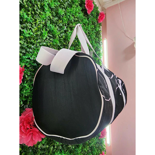 BOLSO PINK NEGRO CON ROSA