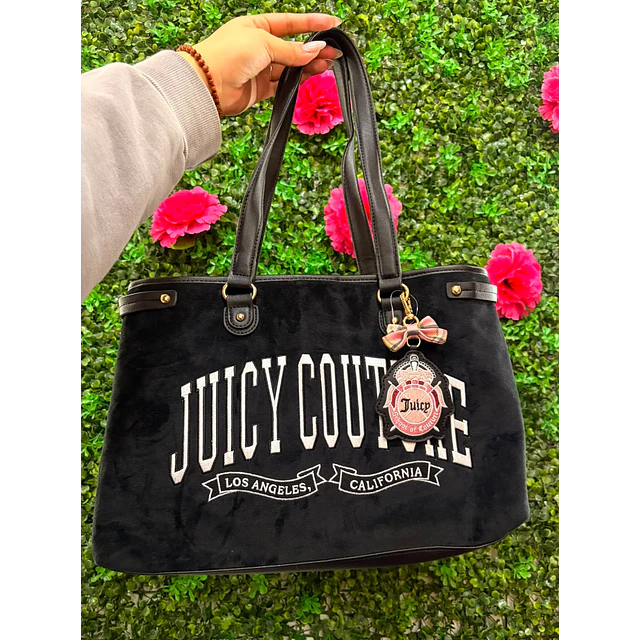 TOTE JUICY RECTANGULAR NEGRO GAMUZA