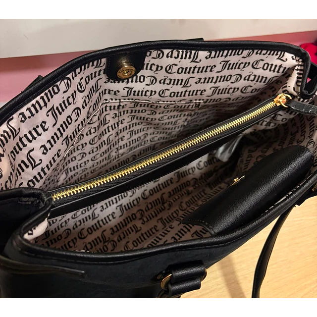 TOTE JUICY RECTANGULAR NEGRO GAMUZA